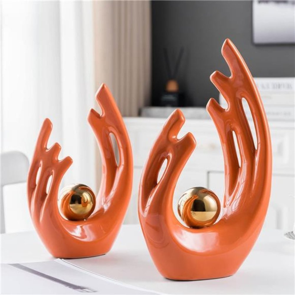 Modern Living Room Decor Art Ceramic Statues for Home Decor Accents Dining Table - Picture 5 of 5